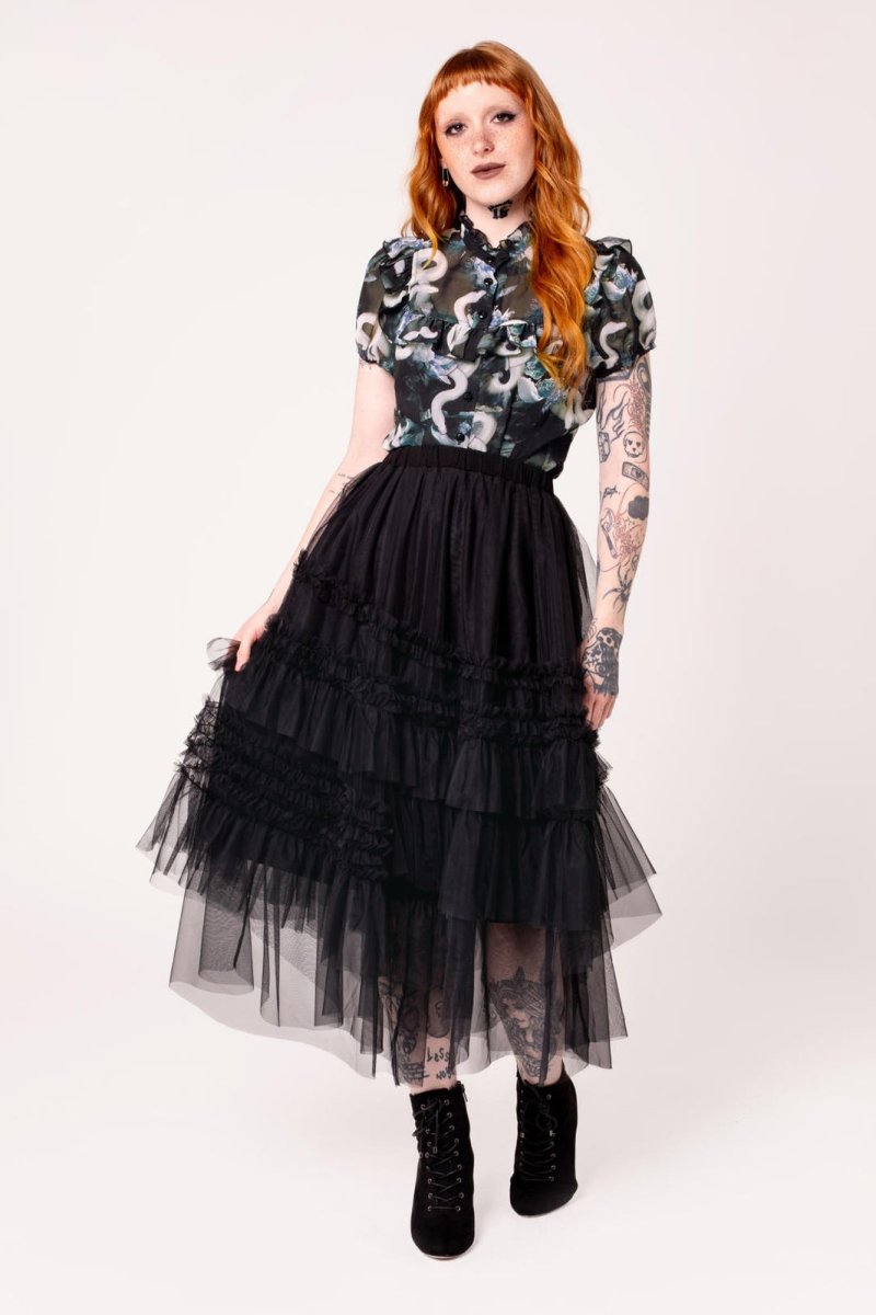 画像2: ✨期間限定予約✨Serpent Blouse / ブラウス【HELL BUNNY】 (2)