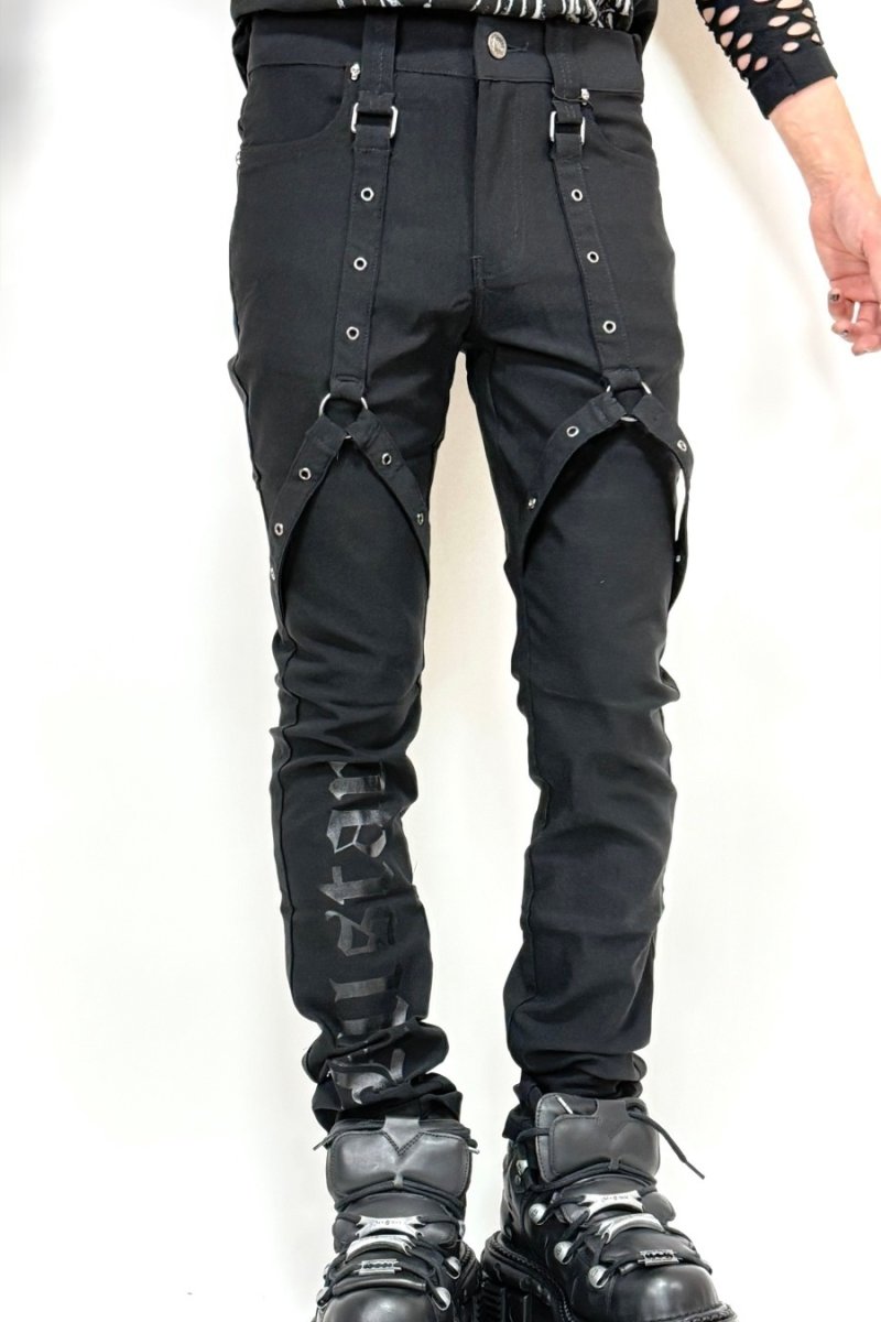 画像1: 【Mens】Nights Of Obsidian Trousers / 漆黒の闇夜 / スキニーパンツ【KILLSTAR】 (1)