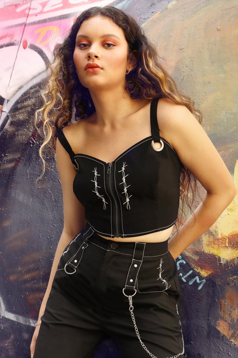 画像1: 🔥SALE🔥Lennox Crop Top / トップス【HELL BUNNY】 (1)