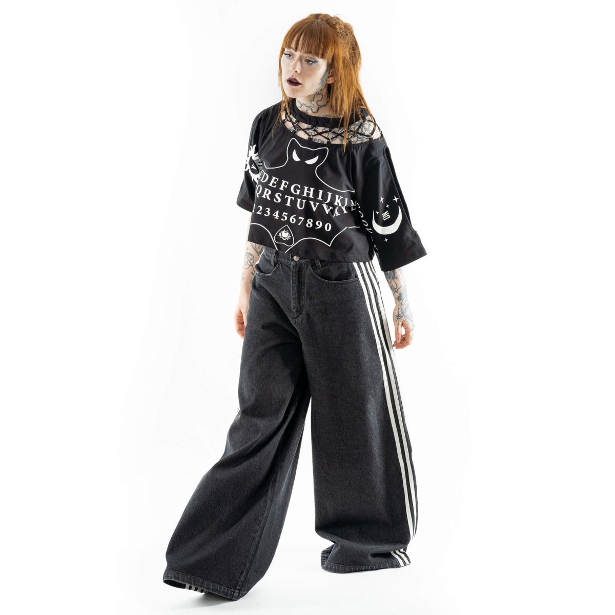 画像3: ECHO PANTS / ウォッシュ加工 / ワイドパンツ【HEARTLESS】 (3)