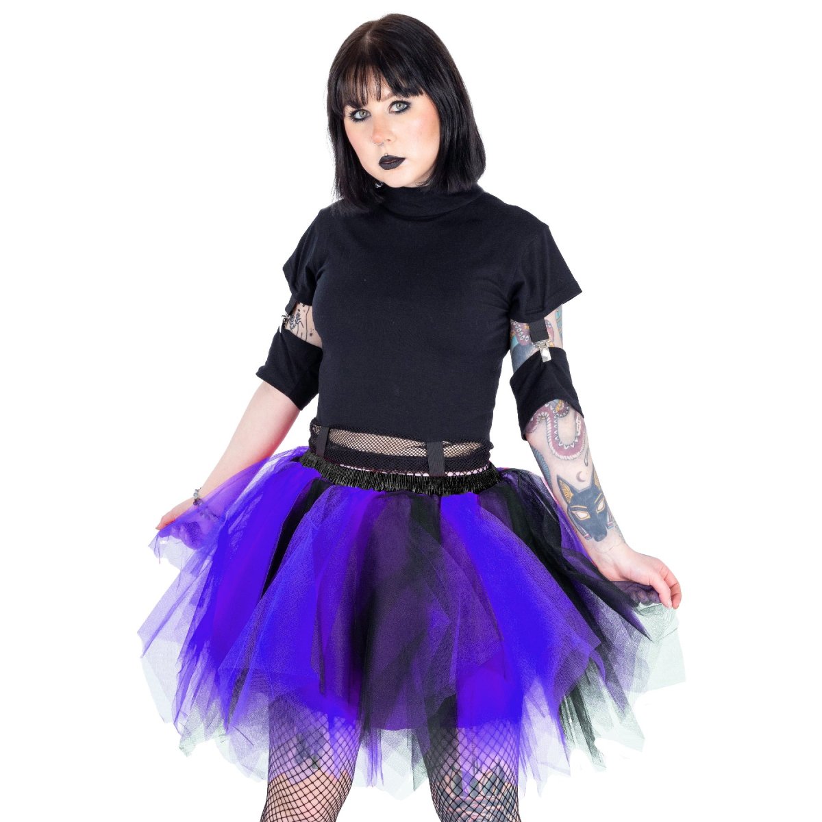画像1: CAELIA TUTU / BLACK×PURPLE / スカート【Heartless】 (1)