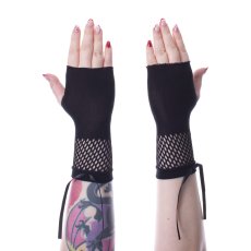 画像1: RUE MESH GLOVES / BLACK / アームカバー【Vixxsin】 (1)