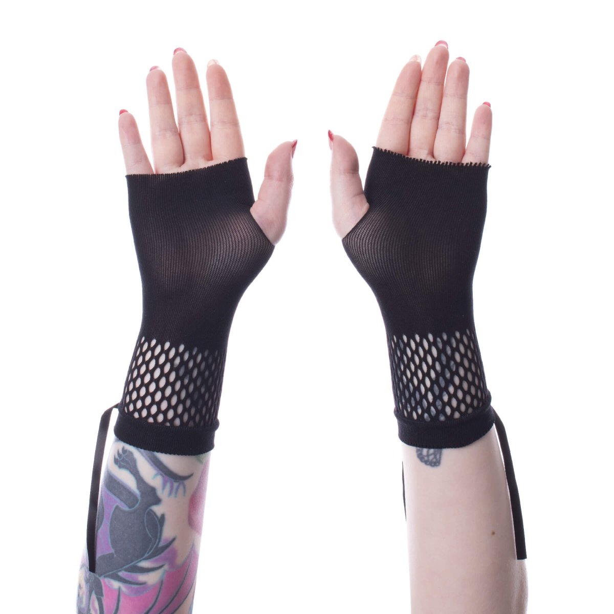 画像2: RUE MESH GLOVES / BLACK / アームカバー【Vixxsin】 (2)