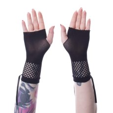 画像2: RUE MESH GLOVES / BLACK / アームカバー【Vixxsin】 (2)