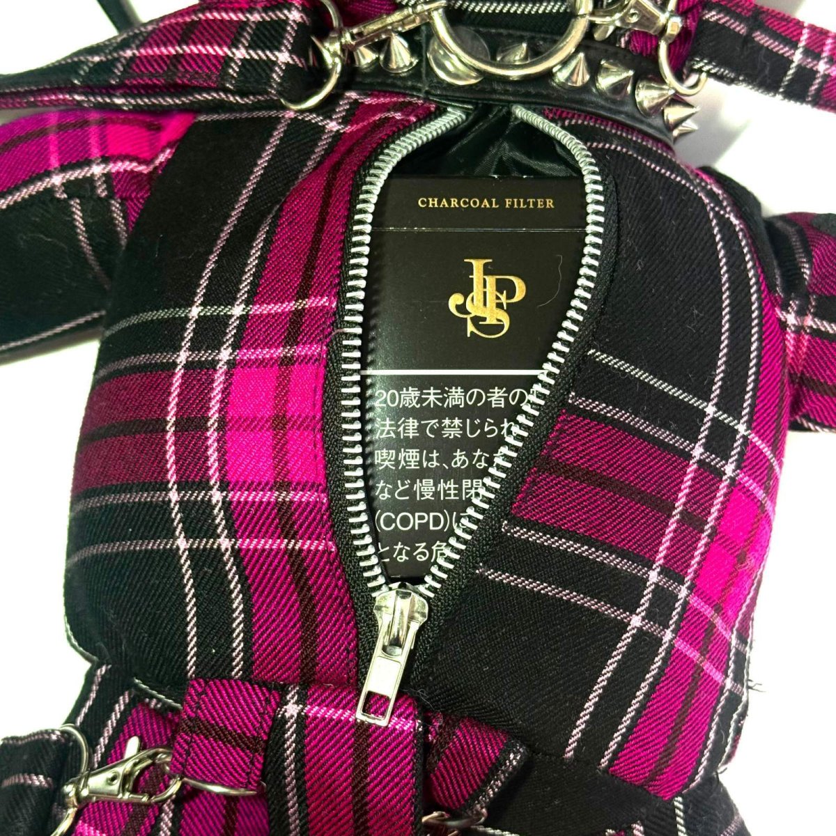 画像8: EVIL KITTY BAG / DARK PINK / ぬいぐるみバックパック【Heartless】 (8)