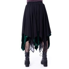 画像2: OCEANE SKIRT / BLACK×GREEN / スカート【Vixxsin】 (2)