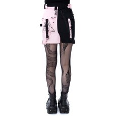 画像2: VEIL AND VOID SKIRT / BLACK×PINK / スカート【Heartless】 (2)