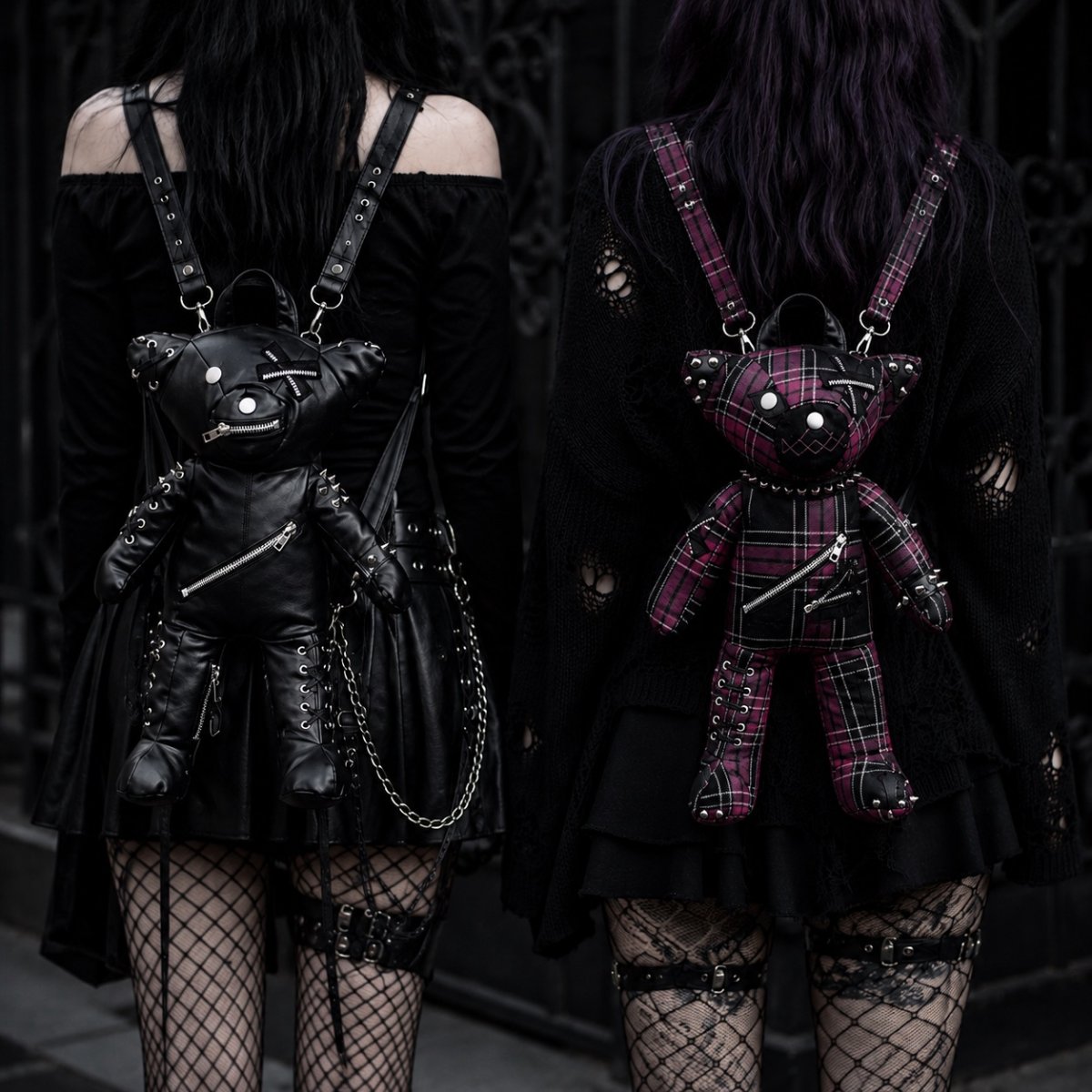 画像9: EVIL KITTY BAG / DARK PINK / ぬいぐるみバックパック【Heartless】 (9)