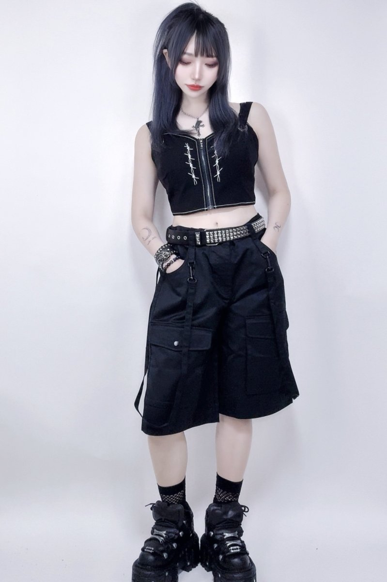 画像2: Sacred Skull Shorts / 聖髑 / ハーフパンツ【KILL STAR】 (2)