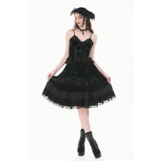 画像7: Dark Lolita Skirt in Matte Velvet with Lace Trims / スカート【DARK IN LOVE】 (7)