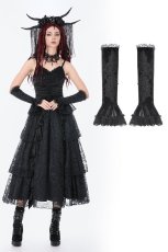 画像1: Velvet Lace Embroidered Gloves / グローブ【DARK IN LOVE】 (1)