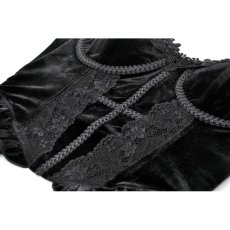 画像14: Patchwork Coffin and Cross Trimmed Cami Top / トップス【DARK IN LOVE】 (14)