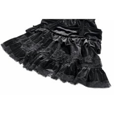 画像12: Dark Lolita Skirt in Matte Velvet with Lace Trims / スカート【DARK IN LOVE】 (12)