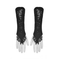 画像2: Punk sexy hook flower cobweb gloves / グローブ【DARK IN LOVE】 (2)