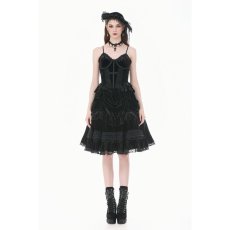 画像3: Dark Lolita Skirt in Matte Velvet with Lace Trims / スカート【DARK IN LOVE】 (3)