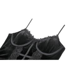 画像13: Patchwork Coffin and Cross Trimmed Cami Top / トップス【DARK IN LOVE】 (13)