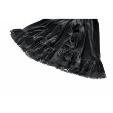 画像14: Dark Lolita Skirt in Matte Velvet with Lace Trims / スカート【DARK IN LOVE】 (14)