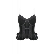 画像2: Patchwork Coffin and Cross Trimmed Cami Top / トップス【DARK IN LOVE】 (2)