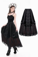 画像1: Gothic Velvet Skirt  Red Underskirt / スカート【DARK IN LOVE】 (1)