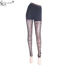 画像5: 🔥SALE🔥 Witchy Lich' Gothic Stretchy Mesh Panel Leggings / レギンス【Devil Fashion】 (5)