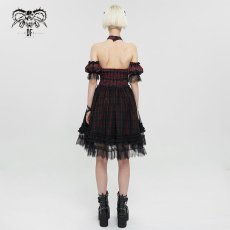 画像5: 🔥SALE🔥punk cheongsam collar plaid dress / ワンピース【Devil Fashion】 (5)