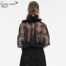 画像6: 🔥SALE🔥feather lace shawl / ショール【Devil Fashion】 (6)