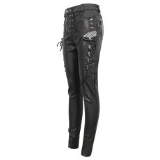 画像8: 🔥SALE🔥Side straps Thigh mesh women's leather trousers / レザーパンツ【Devil Fashion】 (8)