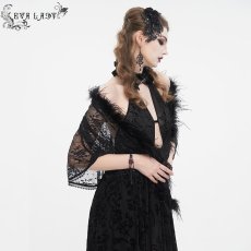 画像4: 🔥SALE🔥feather lace shawl / ショール【Devil Fashion】 (4)