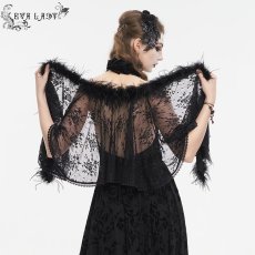 画像1: 🔥SALE🔥feather lace shawl / ショール【Devil Fashion】 (1)