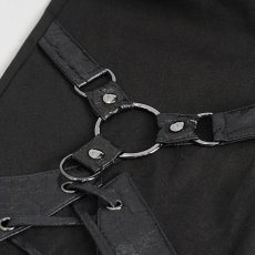 画像11: 🔥SALE🔥Punk Twill decorative Faux Leather Leg Loop Trousers / パンツ【Devil Fashion】 (11)