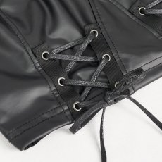 画像12: 🔥SALE🔥Cracked mesh leather spliced women's short sleeves top / トップス【Devil Fashion】 (12)