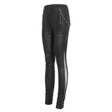 画像8: 🔥SALE🔥Punk Irregular Semi-perspective Knit Trousers / レギンス【Devil Fashion】 (8)