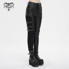 画像5: 🔥SALE🔥Women's asymmetrical faux leather trousers / レザーパンツ【Devil Fashion】 (5)