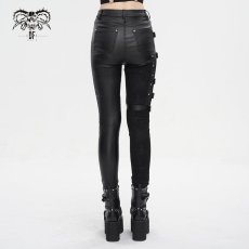 画像6: 🔥SALE🔥Women's asymmetrical faux leather trousers / レザーパンツ【Devil Fashion】 (6)