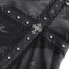 画像14: 🔥SALE🔥Irregular cloud point printed knitted off-shoulder / トップス【Devil Fashion】 (14)