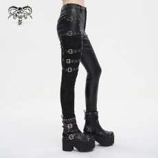 画像4: 🔥SALE🔥Women's asymmetrical faux leather trousers / レザーパンツ【Devil Fashion】 (4)
