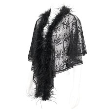 画像8: 🔥SALE🔥feather lace shawl / ショール【Devil Fashion】 (8)