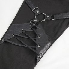 画像10: 🔥SALE🔥Punk Twill decorative Faux Leather Leg Loop Trousers / パンツ【Devil Fashion】 (10)