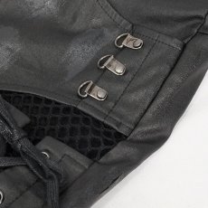 画像11: 🔥SALE🔥Side straps Thigh mesh women's leather trousers / レザーパンツ【Devil Fashion】 (11)