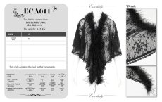 画像13: 🔥SALE🔥feather lace shawl / ショール【Devil Fashion】 (13)