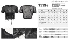画像10: 🔥SALE🔥Cracked mesh leather spliced women's short sleeves top / トップス【Devil Fashion】 (10)
