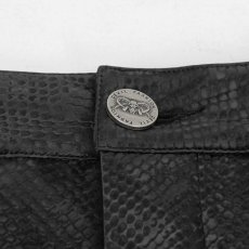 画像14: 🔥SALE🔥Villisca' Punk Snakeskin Print Asymmetric Skirt / レザースカート【Devil Fashion】 (14)