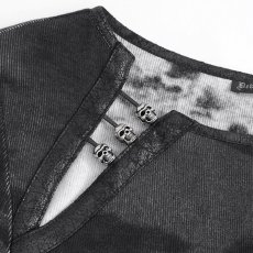 画像13: 🔥SALE🔥Irregular cloud point printed knitted off-shoulder / トップス【Devil Fashion】 (13)