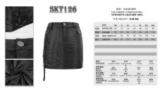 画像12: 🔥SALE🔥Villisca' Punk Snakeskin Print Asymmetric Skirt / レザースカート【Devil Fashion】 (12)