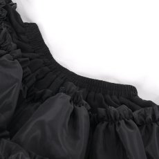 画像10: Black lolita Organza gathered puffy bustle A line skirt / スカート【Devil Fashion】 (10)