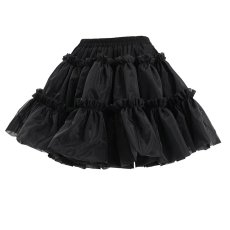 画像7: Black lolita Organza gathered puffy bustle A line skirt / スカート【Devil Fashion】 (7)