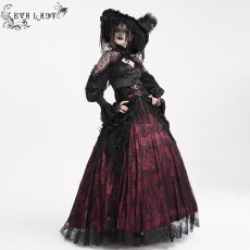 画像5: Long and short tassel black big round widow hat / ハット【Devil Fashion】 (5)