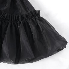 画像11: Black lolita Organza gathered puffy bustle A line skirt / スカート【Devil Fashion】 (11)