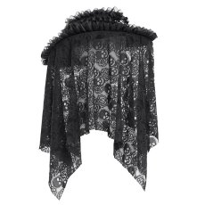 画像9: Black Skull Rose Mesh Widow Hat / 髑髏の花嫁 / ハット【Devil Fashion】 (9)