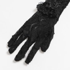 画像11: Butterfly Lace Mesh Gothic Long Gloves / アームカバー【Devil Fashion】 (11)